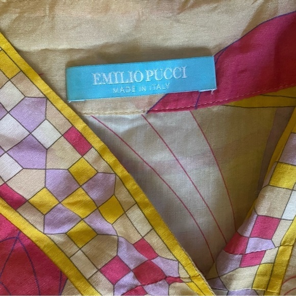 EMILIO PUCCI 2000's Y2K Vintage 70’s Floral Print Tunic 🌸 Size 4 - Picture 8 of 10